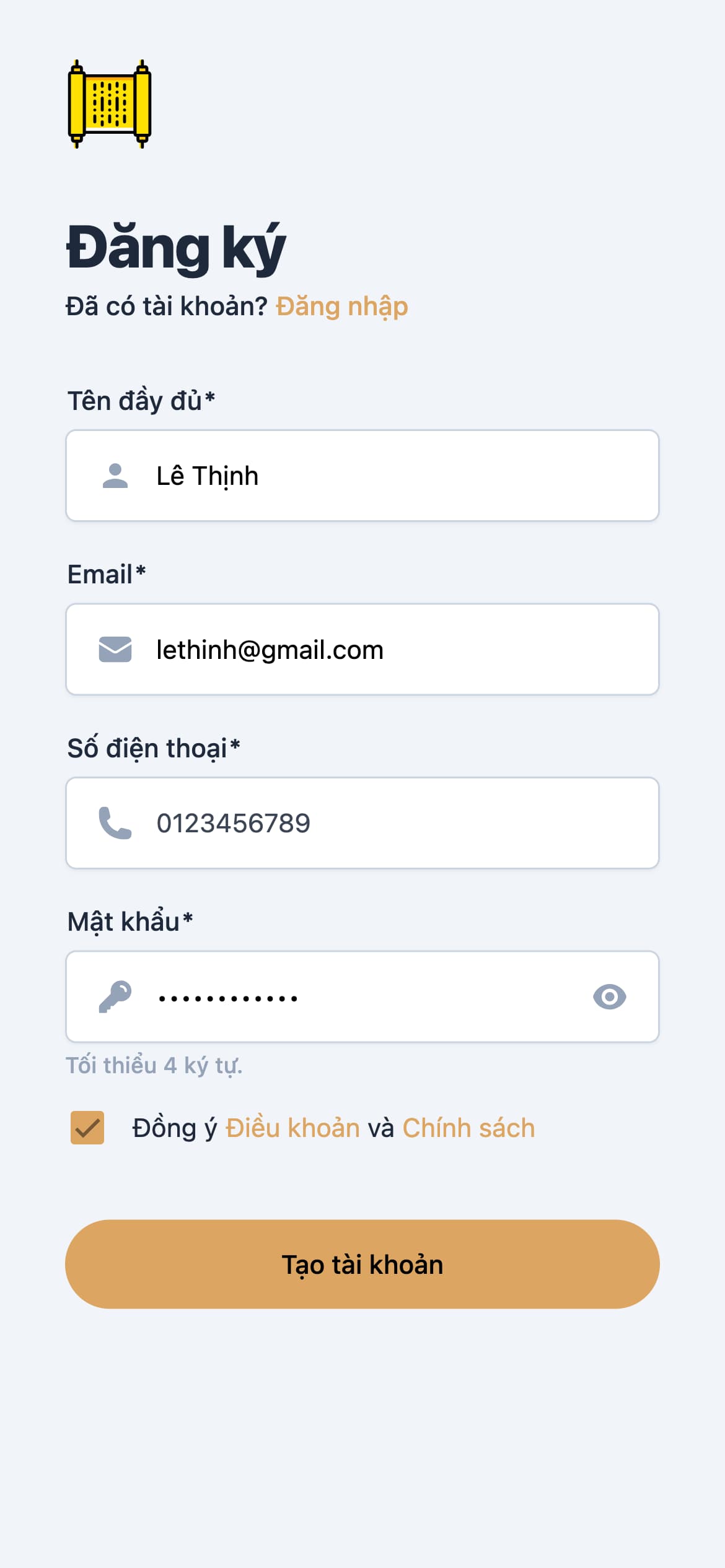 Hướng dẫn tạo tài khoản để sử dụng Gia phả online